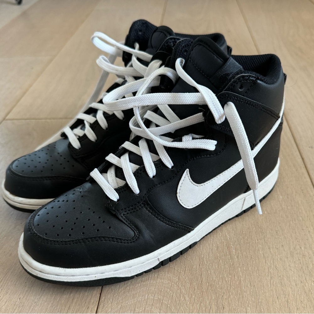 Black Panda dunk high, size 6.5Y